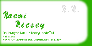 noemi micsey business card